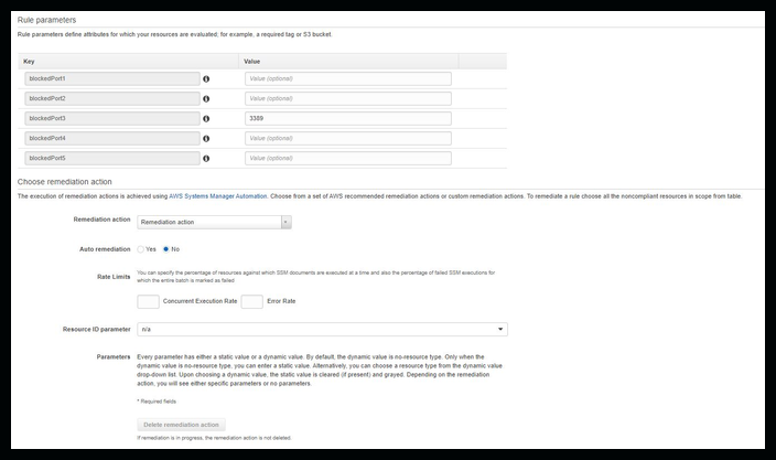 AWS Config rule setup