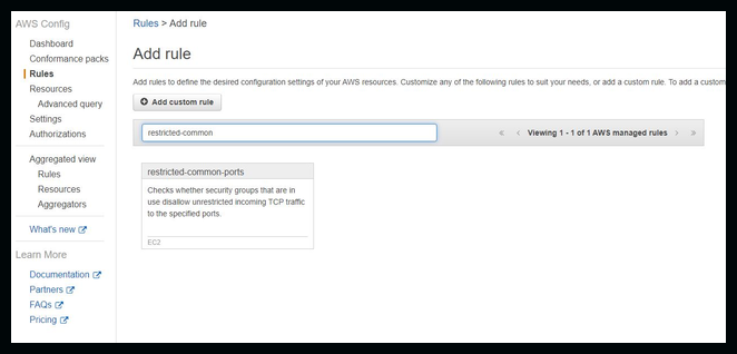 AWS Config rules